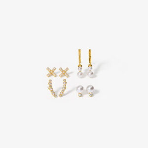 Set Pendientes Classic Perle